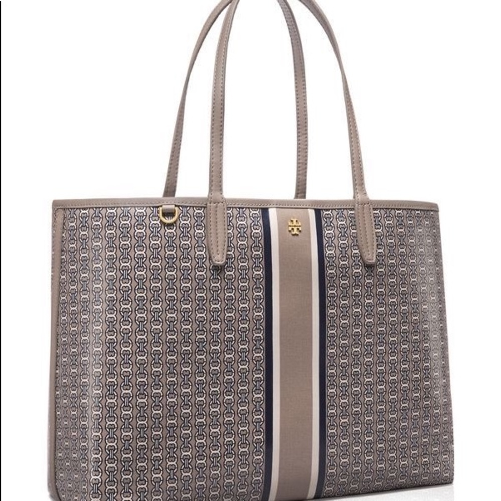 Tory Burch Tan and Black Tote Bag